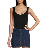 Free People Clean Lines Scoop Neck Sleeveless Bodysuit