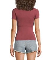 Free People Clean Lines Square Neck Short Sleeve Baby Tee
