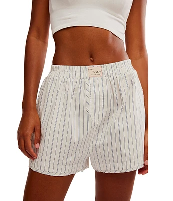 Free People Day To Day Striped Sleep Shorts