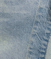 Free People Emmy Denim High Waisted Asymmetric Raw Hem Tie Side Mini Skort