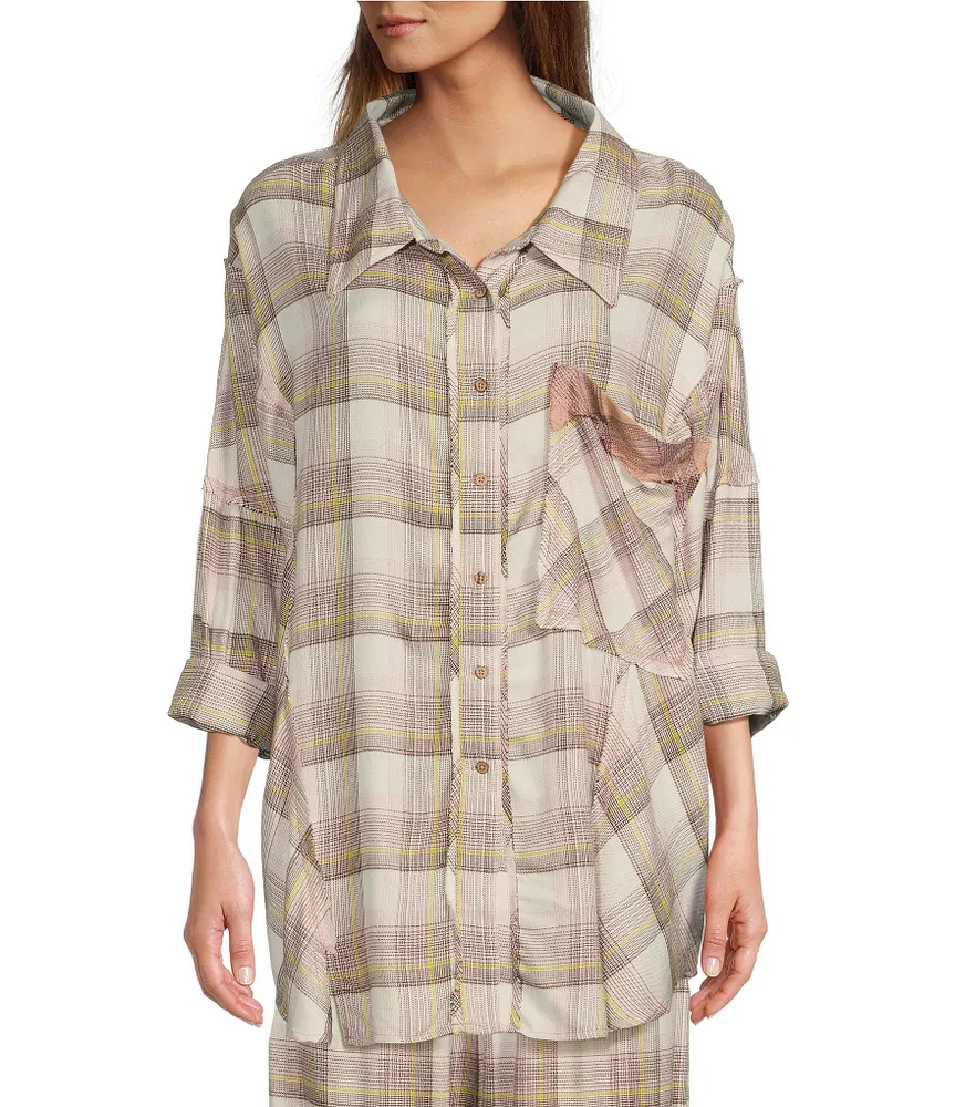 Free People Fallin' For Flannel Plaid Coordinating Sleep Top