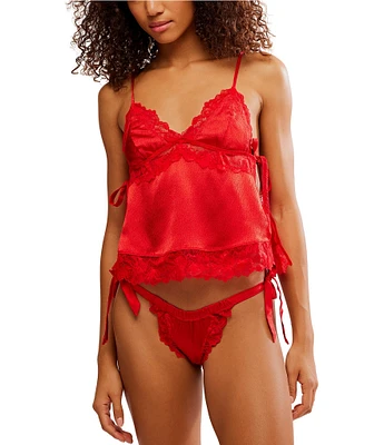 Free People First Blush Satin Cami & Panty Set