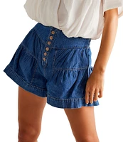 Free People Fleur Denim High Rise Denim Shorts