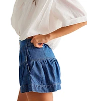Free People Fleur Denim High Rise Denim Shorts