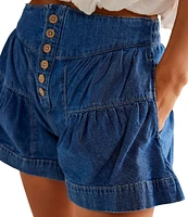 Free People Fleur Denim High Rise Denim Shorts