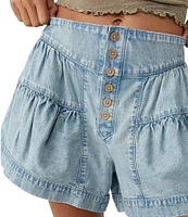 Free People Fleur Denim High Rise Denim Shorts