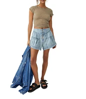 Free People Fleur Denim High Rise Denim Shorts