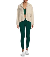 Free People FP Movement Hit the Slopes Stand Collar Long Sleeve Snap Front Jacket