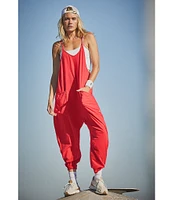 Free People FP Movement Sleeveless Scoop Neck Ankle Length Patch Pocket Hot Shot Onesie