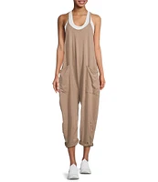 Free People FP Movement Sleeveless Scoop Neck Ankle Length Patch Pocket Hot Shot Onesie