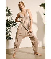 Free People FP Movement Sleeveless Scoop Neck Ankle Length Patch Pocket Hot Shot Onesie