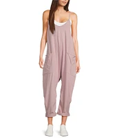 Free People FP Movement Sleeveless Scoop Neck Ankle Length Patch Pocket Hot Shot Onesie