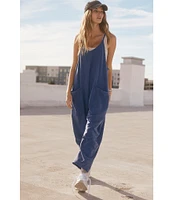 Free People FP Movement Sleeveless Scoop Neck Ankle Length Patch Pocket Hot Shot Onesie