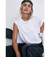 Free People FP Movement Crew Neck Short Sleeve Inspire Oversized Boxy Cropped Shirt