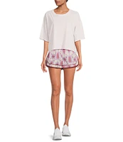 Free People FP Movement Crew Neck Short Sleeve Inspire Oversized Boxy Cropped Shirt