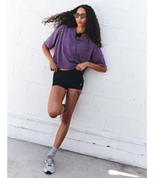 Free People FP Movement Crew Neck Short Sleeve Inspire Oversized Boxy Cropped Shirt