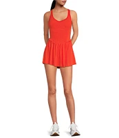 Free People FP Movement Smockin Hot Scoop Neck Sleeveless Dress