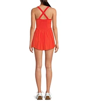 Free People FP Movement Smockin Hot Scoop Neck Sleeveless Dress