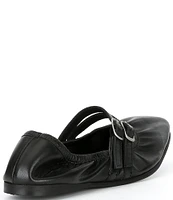 Free People Gemini Leather Buckle Ballet Flats