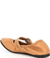 Free People Gemini Leather Buckle Ballet Flats