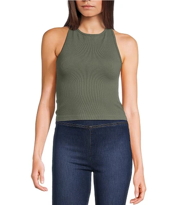 Free People Hayley Crew Neck Racerback Knit Sleeveless Tank