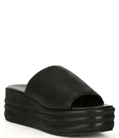 Free People Harbor Leather Platform Slide Sandals