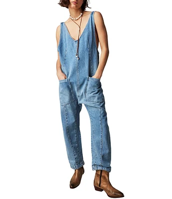 Free People High Roller Scoop Neck Sleeveless Jumpsuit