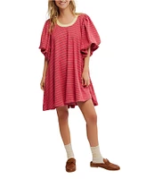 Free People Hudson Heavy Knit Stripe Dress