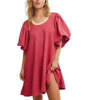 Free People Hudson Heavy Knit Stripe Dress