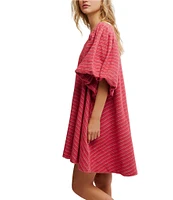 Free People Hudson Heavy Knit Stripe Dress