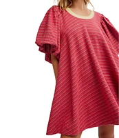 Free People Hudson Heavy Knit Stripe Dress