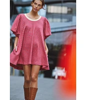 Free People Hudson Heavy Knit Stripe Dress