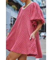 Free People Hudson Heavy Knit Stripe Dress