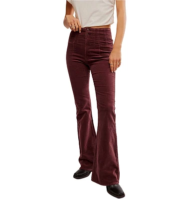 Free People Jayde Cord Super High Rise Flared Jeans