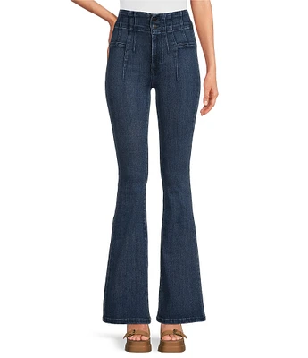 Free People Jayde High Rise Stretch Denim Flared Leg Denim Jeans