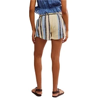 Free People Kalli Yarn-Dyed Stripe Pull-On Shorts
