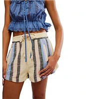 Free People Kalli Yarn-Dyed Stripe Pull-On Shorts