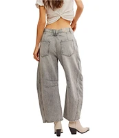 Free People We The Free Good Luck Mid-Rise Wide Leg Barrel Jeans