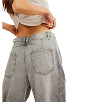 Free People We The Free Good Luck Mid-Rise Wide Leg Barrel Jeans