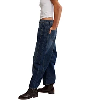 Free People We The Free Good Luck Mid-Rise Wide Leg Barrel Jeans
