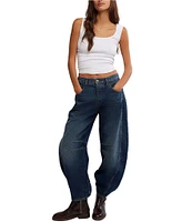 Free People We The Free Good Luck Mid-Rise Wide Leg Barrel Jeans