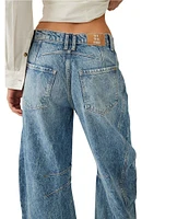 Free People We The Free Good Luck Mid-Rise Wide Leg Barrel Jeans