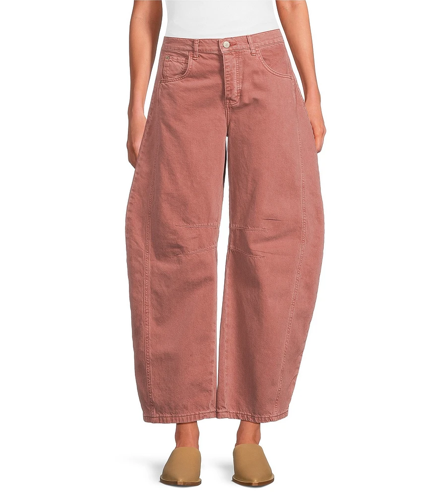 Free People We The Free Good Luck Mid Rise Cropped Barrel Jeans