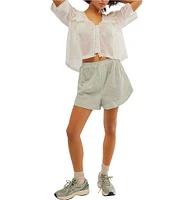 Free People Luna V Neck Short Sleeve Top