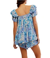 Free People Maggy Mae Floral Print Coordinating Short Set
