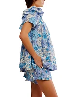 Free People Maggy Mae Floral Print Coordinating Short Set