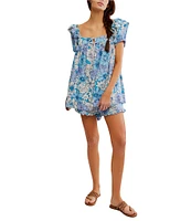Free People Maggy Mae Floral Print Coordinating Short Set