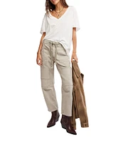 Free People Moxie Low Rise Pull-On Barrel Jeans