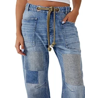 Free People Moxie Low Rise Pull-On Barrel Jeans