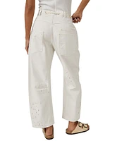Free People Moxie Low Slung Pull-On Barrel Jeans